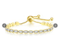 Pulsera Ajustable Dorada con Zirconias