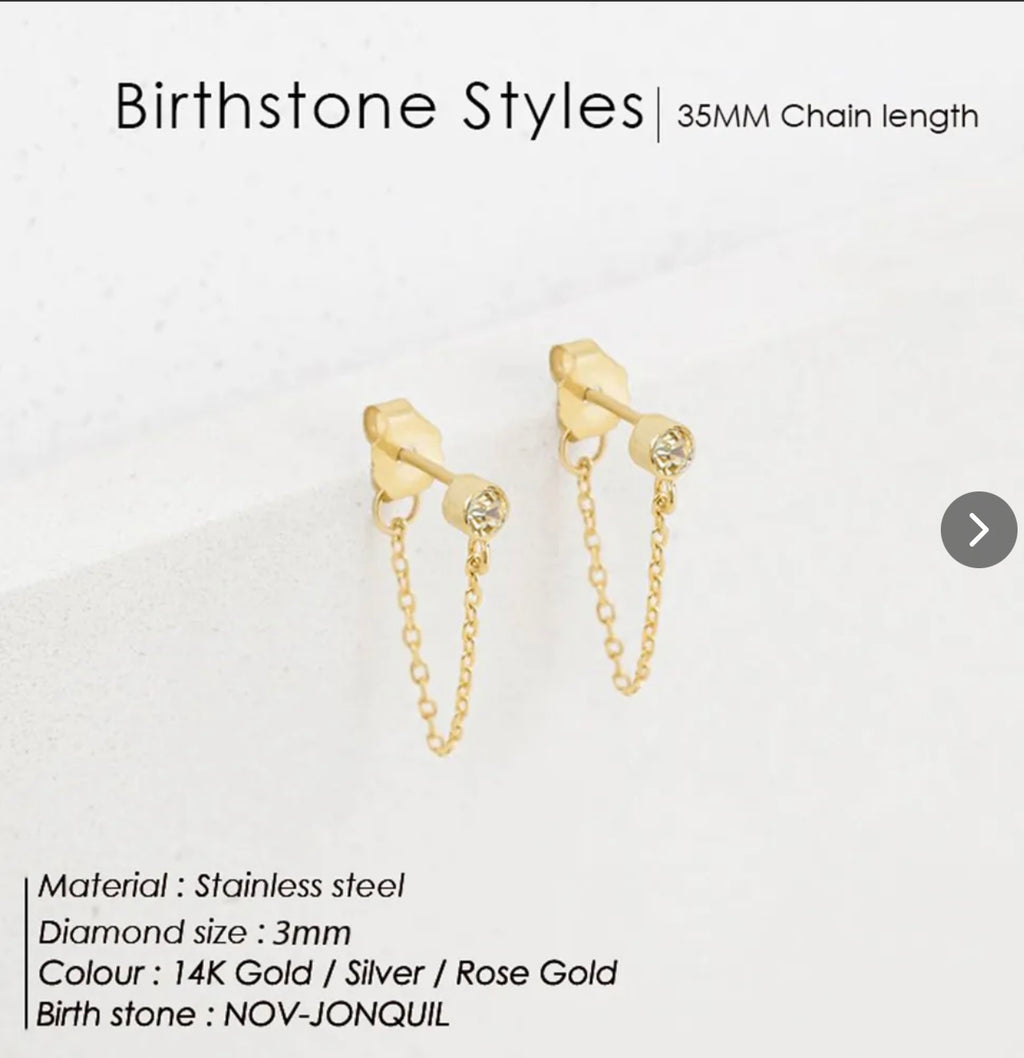 Aretes de cadena